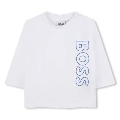 Camiseta de algod&oacute;n con logo BOSS NI&Ntilde;O