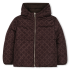 Chaqueta acolchada reversible con capucha, MARRON, hi-res