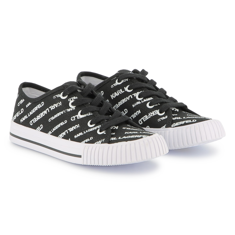 Deportivas con cordones y logo KARL LAGERFELD KIDS 
                        NI&Ntilde;O