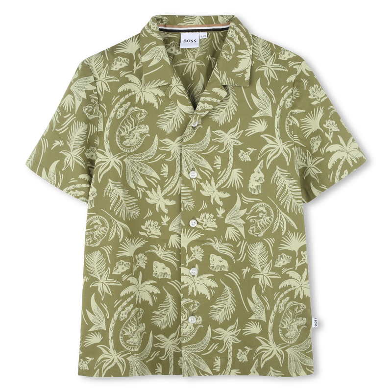 Camisa de popelina de algod&oacute;n BOSS 
                        NI&Ntilde;O