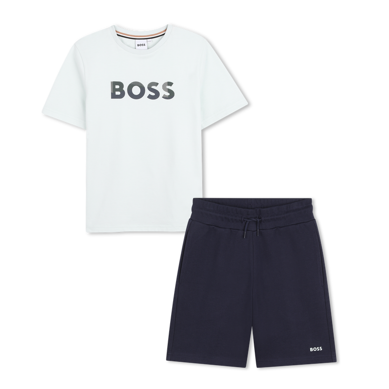 CONJUNTO CAMISETA + PANTAL&Oacute;N CORTO BOSS 
                        NI&Ntilde;O