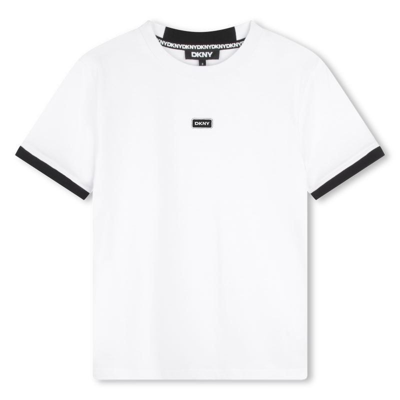 Camiseta bicolor de algod&oacute;n DKNY 
                        UNISEXO