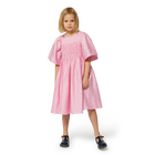 Vestido bordado de raso KENZO KIDS 
                    NI&Ntilde;A