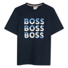 Camiseta manga corta y algod&oacute;n, MARINO, hi-res