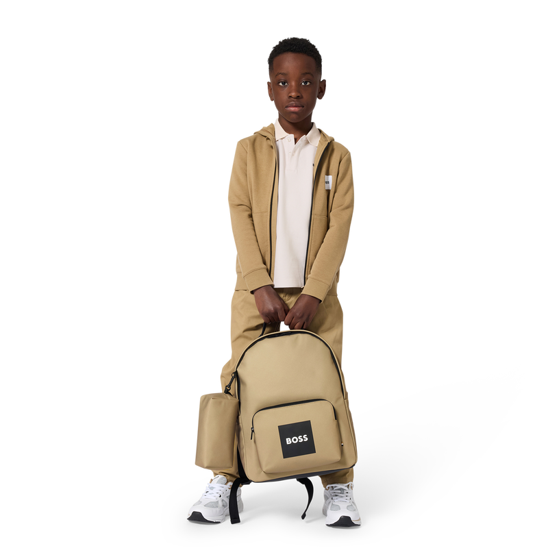 SUDADERA CON CAPUCHA CON CREMALLERA BOSS 
                        NI&Ntilde;O