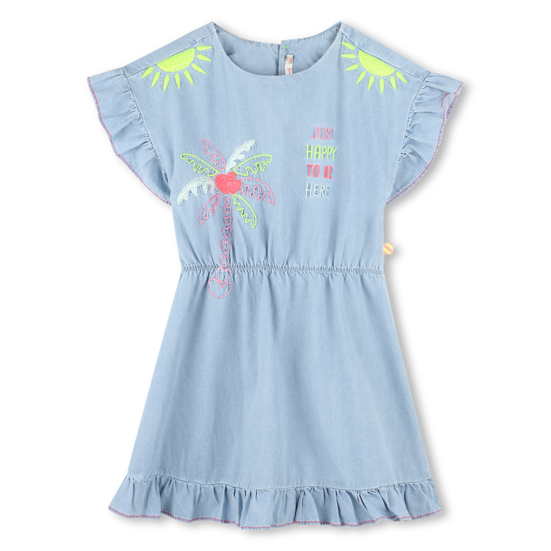 Vestido vaquero con bordados BILLIEBLUSH 
                        NI&Ntilde;A