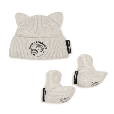 Conjunto de gorro y zapatillas. KARL LAGERFELD KIDS UNISEXO
