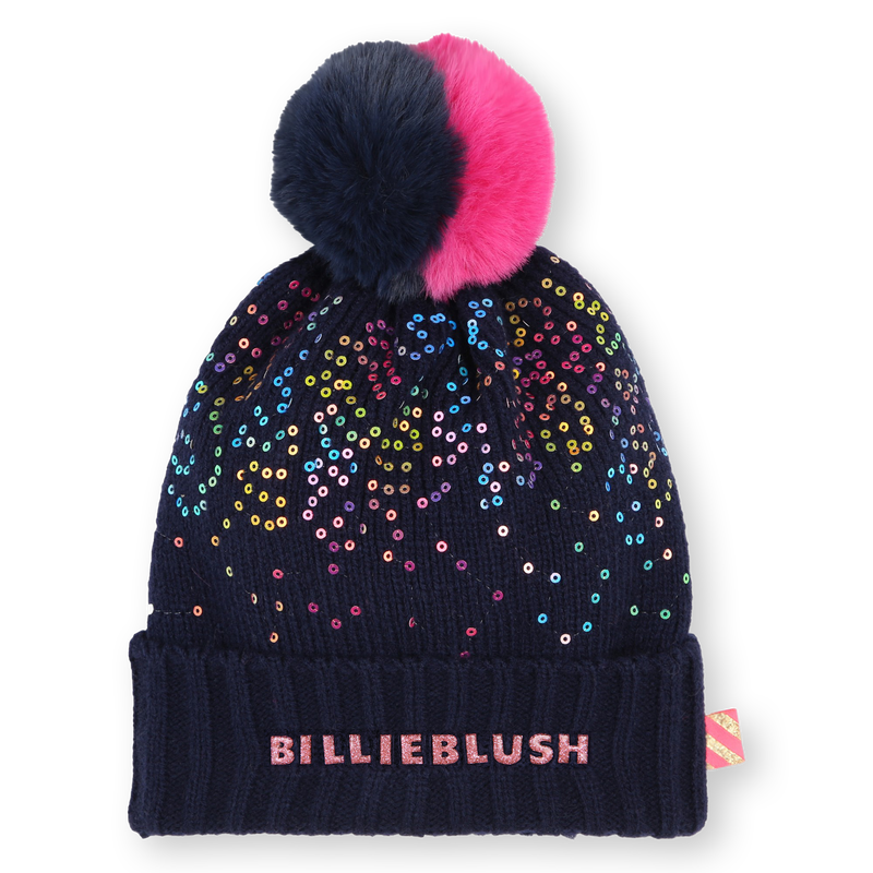 Gorro con pomp&oacute;n y lentejuelas BILLIEBLUSH 
                        NI&Ntilde;A