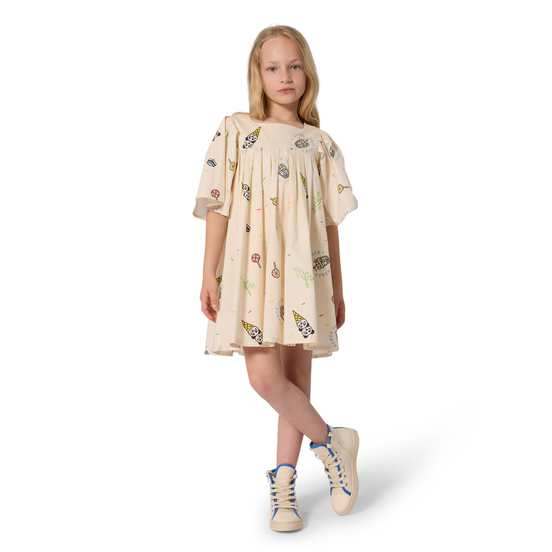 VESTIDO POPLIN KENZO KIDS 
                        NI&Ntilde;A