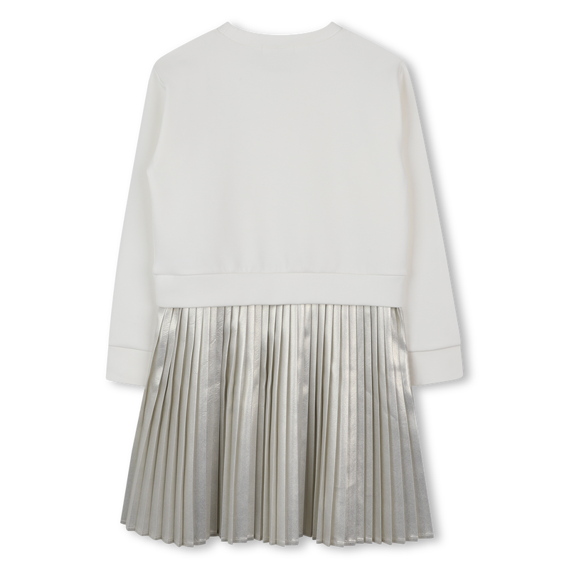 Vestido de manga larga bimaterial MICHAEL KORS 
                        NIÑA