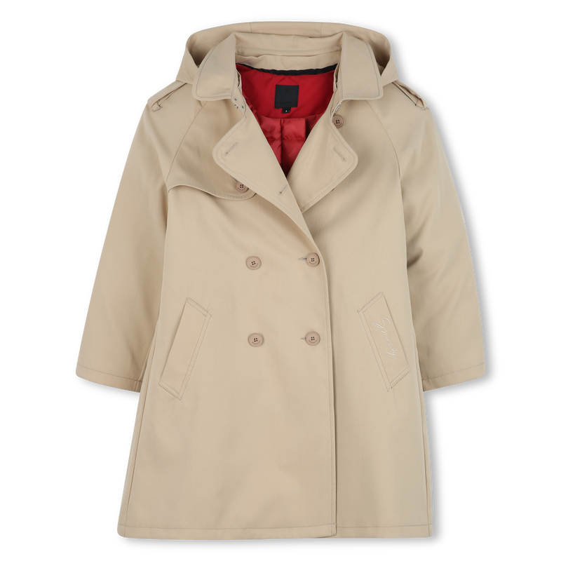 Gabardina con capucha GIVENCHY 
                        NI&Ntilde;A