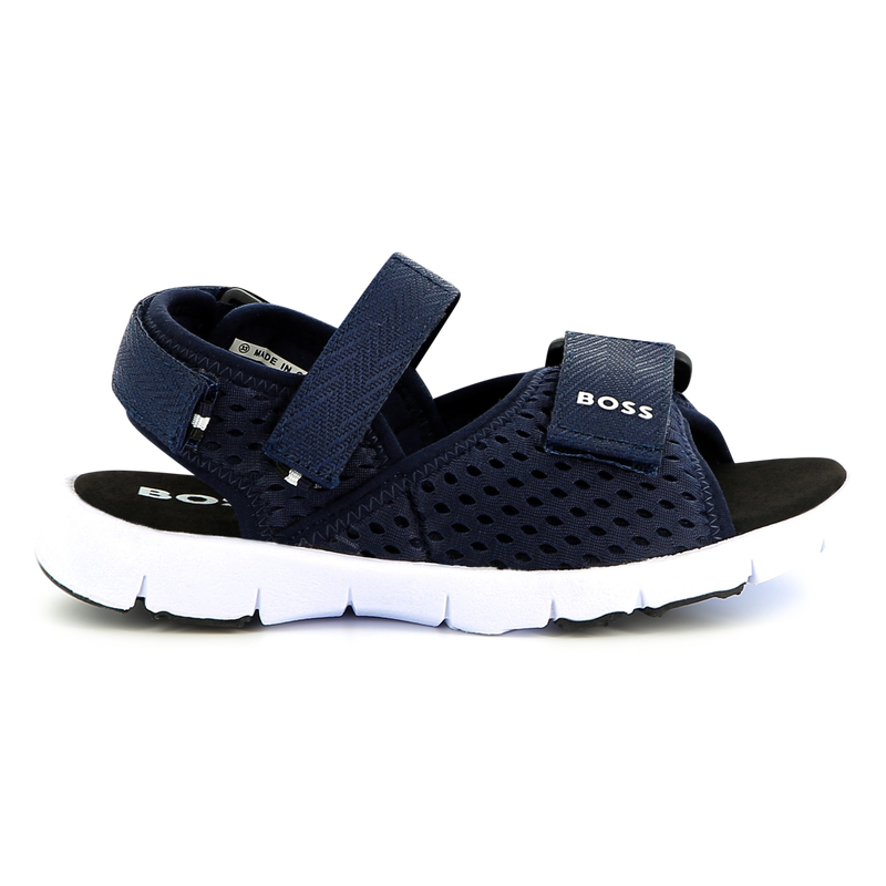 Sandalias de tela con velcro BOSS 
                        NI&Ntilde;O