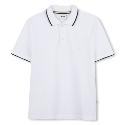 Polo recto de algod&oacute;n BOSS NI&Ntilde;O
