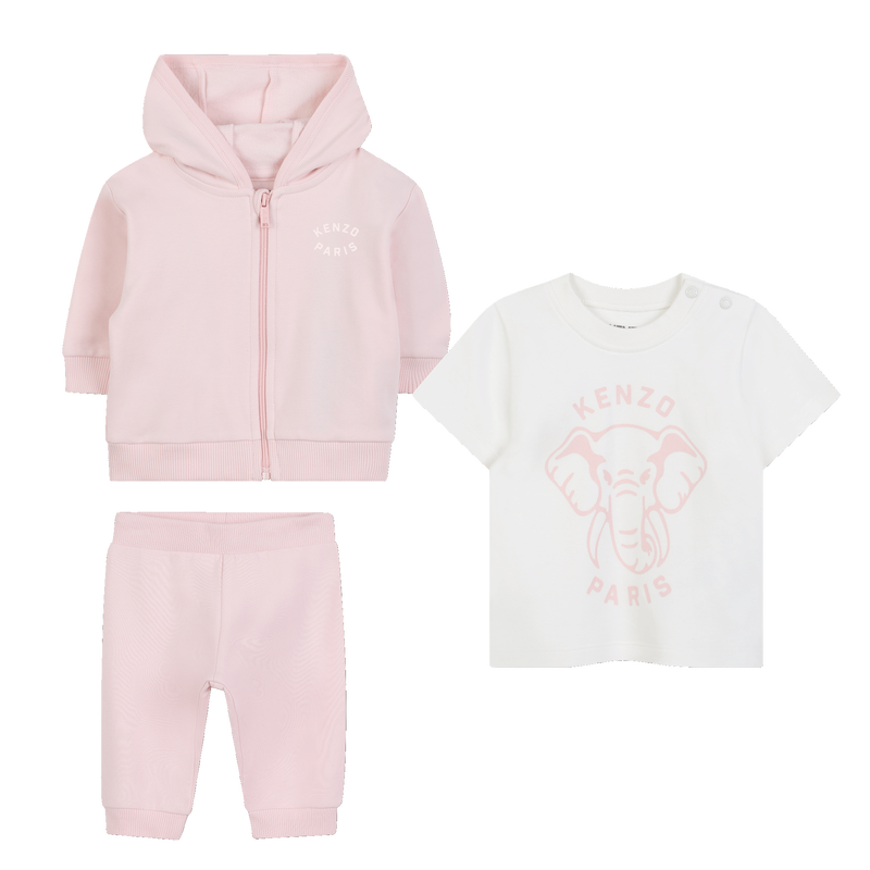 Conjunto de camiseta + c&aacute;rdigan + pantal&oacute;n KENZO KIDS 
                        UNISEXO