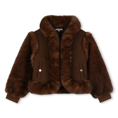Chaqueta de forro polar esponjoso CHLOE NI&Ntilde;A