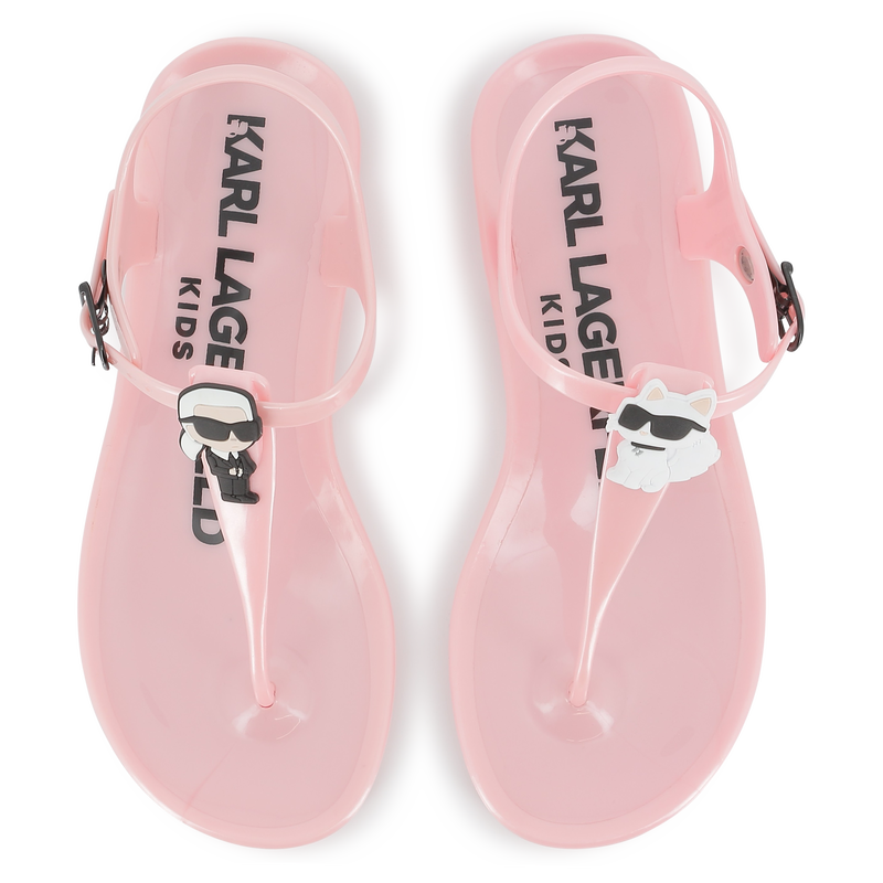 Sandalias con insignia KARL LAGERFELD KIDS 
                        NI&Ntilde;A
