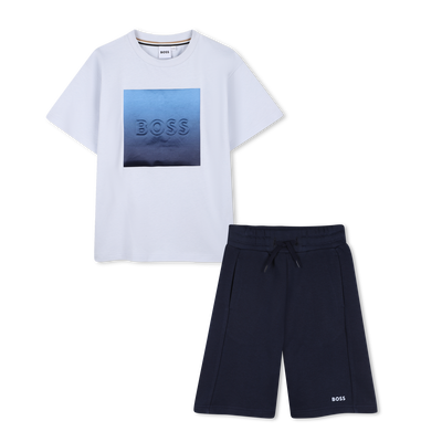 CONJUNTO CAMISETA + BERMUDAS BOSS NI&Ntilde;O