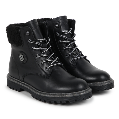 Botines de piel y cordones BOSS NI&Ntilde;A