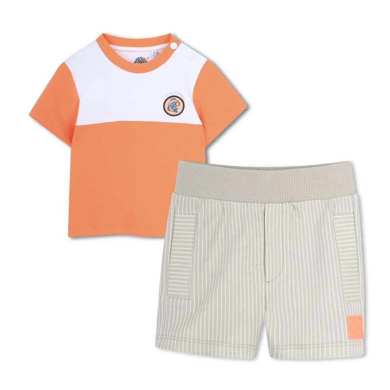 CONJUNTO DE CAMISETA Y PANTAL&Oacute;N CORTO TIMBERLAND 
                        NI&Ntilde;O