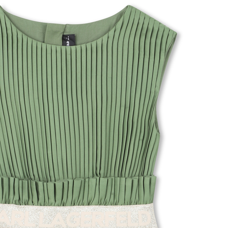 VESTIDO PLISADO MANGA CORTA KARL LAGERFELD KIDS 
                        NI&Ntilde;A