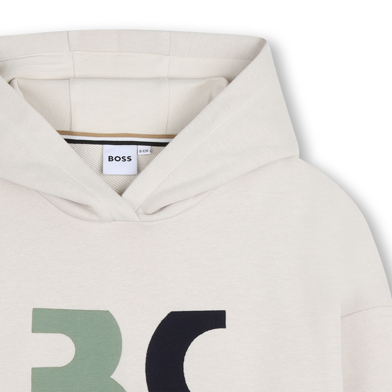 SUDADERA CON CAPUCHA BOSS 
                        NI&Ntilde;O