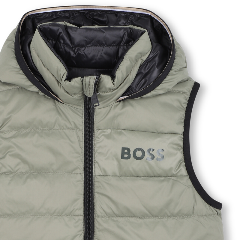 Chaqueta acolchada con capucha efecto flenn BOSS 
                        NI&Ntilde;O