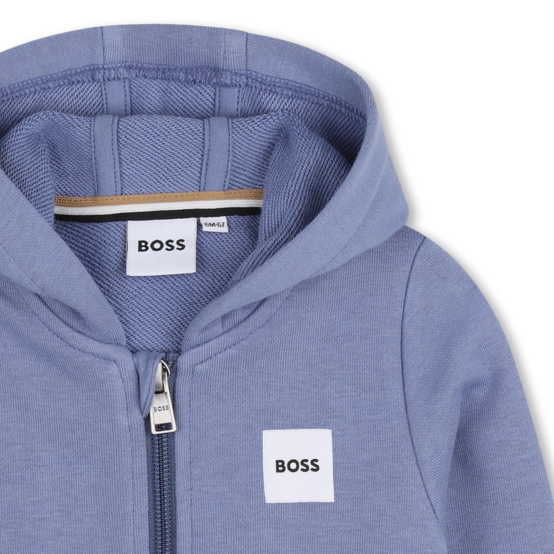 SUDADERA JOGGING CON CIERRE DE CREMALLERA BOSS 
                        NI&Ntilde;O