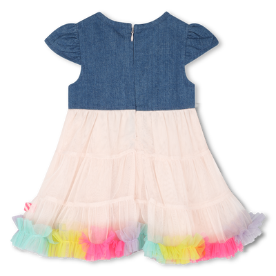 Vestido bimateria con volantes BILLIEBLUSH NI&Ntilde;A