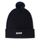 Gorro de punto trenzado, MARINO, hi-res