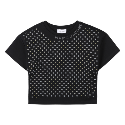Camiseta de algod&oacute;n con estr&aacute;s MARC JACOBS NI&Ntilde;A
