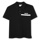 Polo de manga corta, NEGRO, hi-res