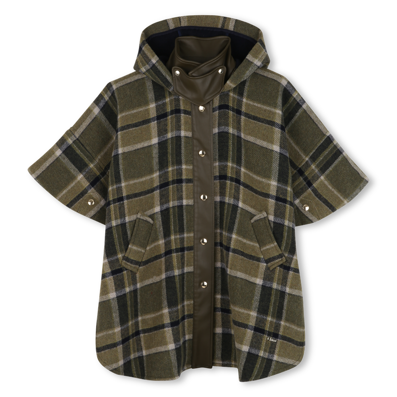 Abrigo capa a cuadros CHLOE 
                        NI&Ntilde;A