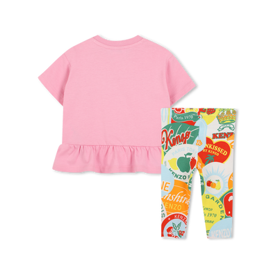 Camiseta y leggings de algodón KENZO KIDS NIÑA