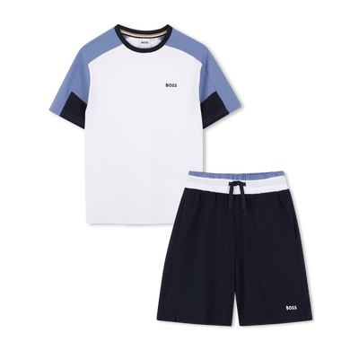 CONJUNTO CAMISETA + BERMUDAS BOSS NI&Ntilde;O