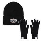 Conjunto de gorro y guantes BOSS 
                    NI&Ntilde;O