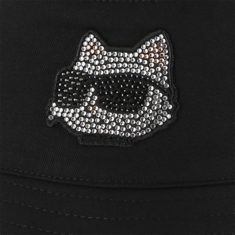 Gorro de algod&oacute;n de ala ancha KARL LAGERFELD KIDS 
                        NI&Ntilde;A