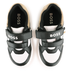 Zapatillas con rayas de velcro BOSS 
                    NI&Ntilde;O