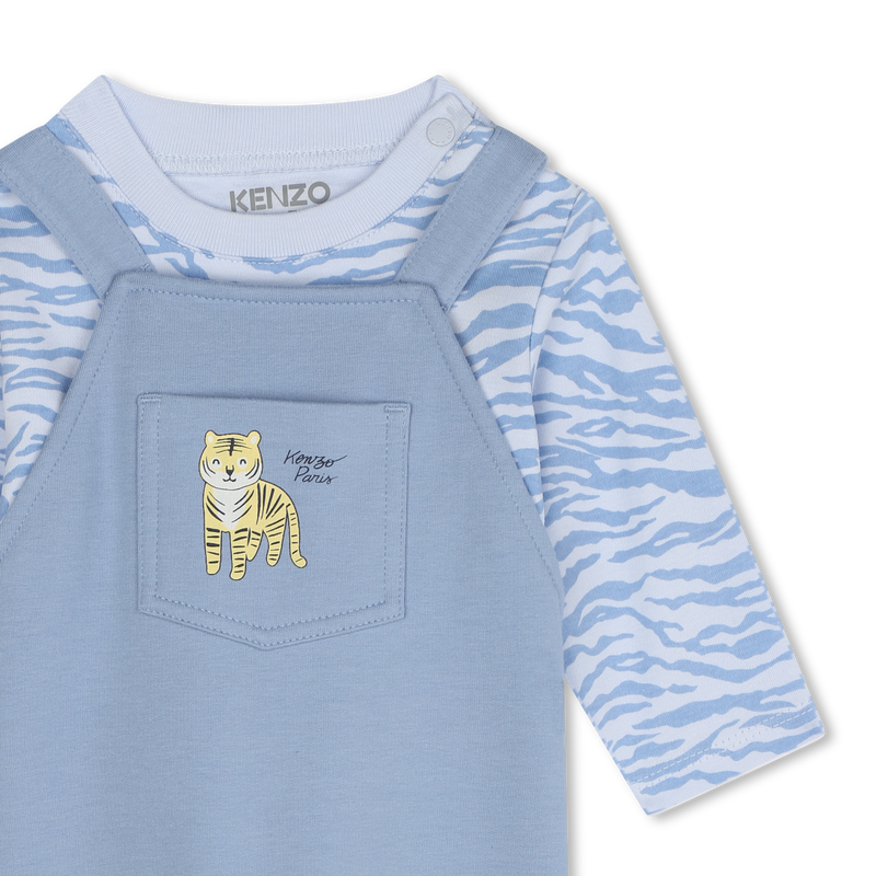 Camiseta y peto de algod&oacute;n KENZO KIDS 
                        NI&Ntilde;O