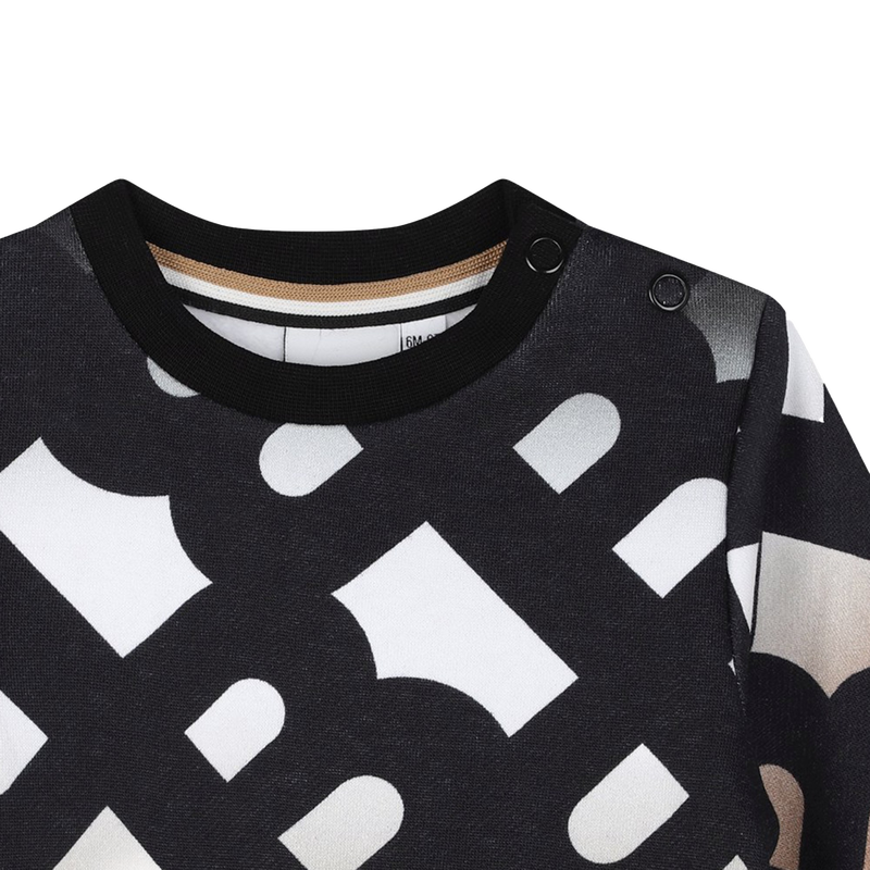 Su&eacute;ter tricolor estampado BOSS 
                        NI&Ntilde;O