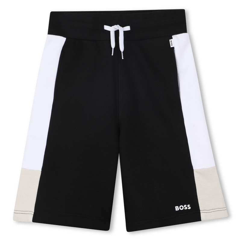 Bermudas de ch&aacute;ndal tricolores BOSS 
                        NI&Ntilde;O