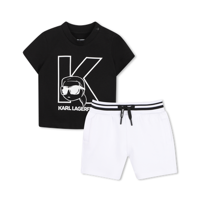CONJUNTO DE CAMISETA Y BERMUDAS KARL LAGERFELD KIDS NI&Ntilde;O