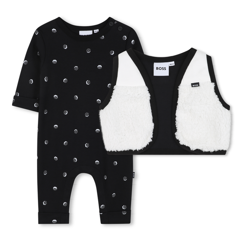 Conjunto de mono y c&aacute;rdigan BOSS 
                        NI&Ntilde;O