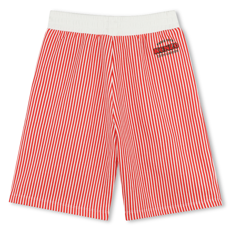 Bermudas de algod&oacute;n y rayas KENZO KIDS 
                        NI&Ntilde;O