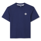 Camiseta ancha y estampada, AZUL MEDIEVAL, hi-res