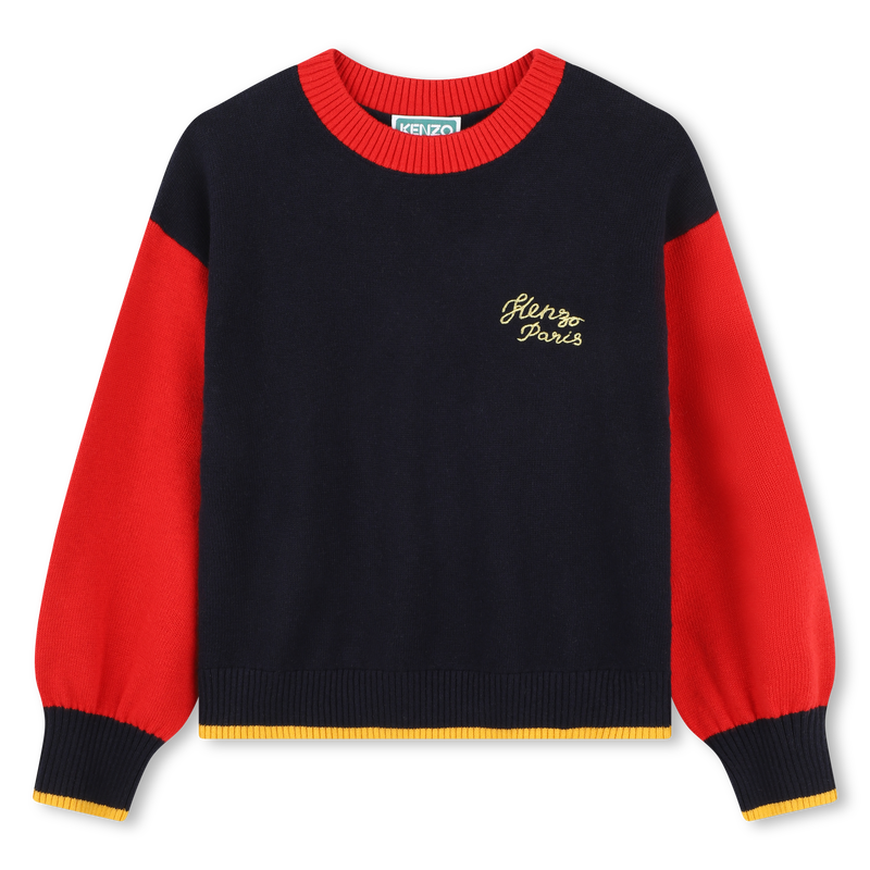 Jersey de punto con bordados KENZO KIDS 
                        NI&Ntilde;A