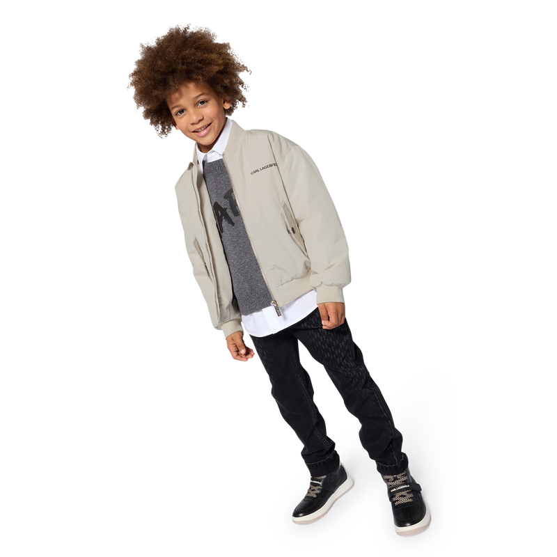 Bomber de tela KARL LAGERFELD KIDS 
                        NI&Ntilde;O