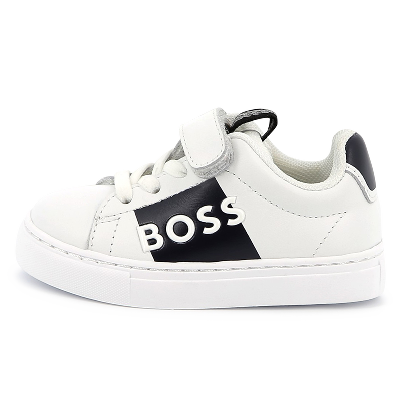Deportivas de piel y cordones BOSS 
                        NI&Ntilde;O