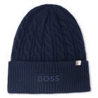 Gorro de punto trenzado BOSS 
                    NI&Ntilde;O