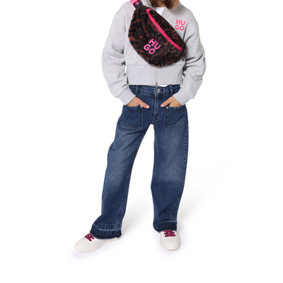 Sudadera floral con cremallera HUGO NI&Ntilde;A