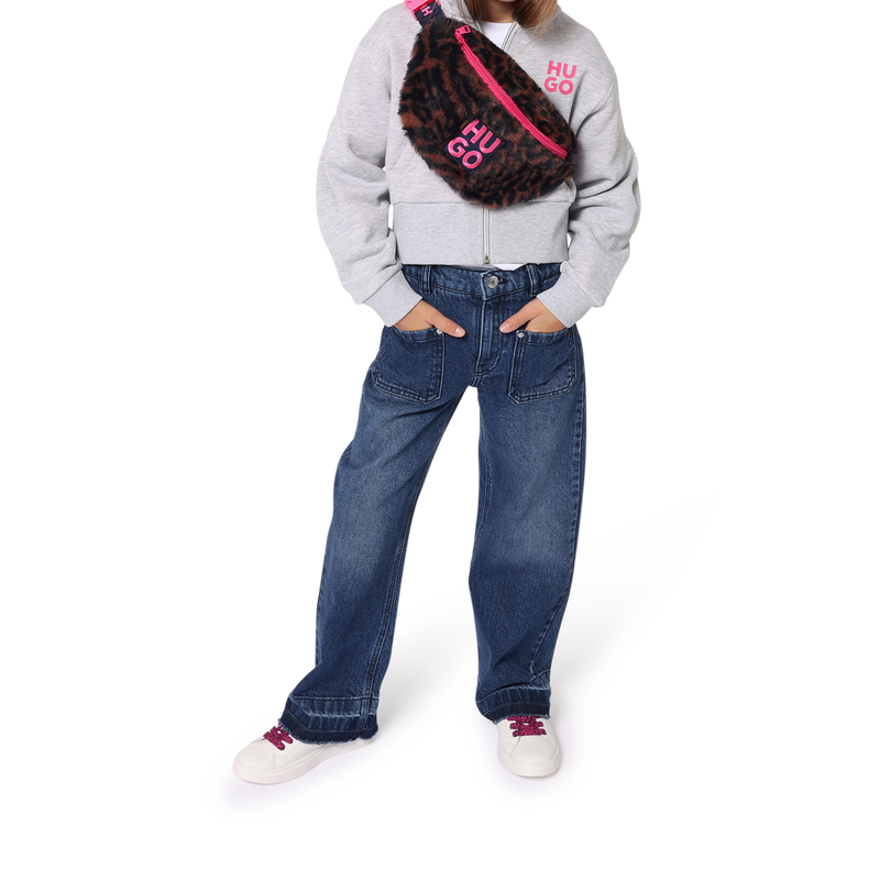 Sudadera floral con cremallera HUGO 
                        NI&Ntilde;A